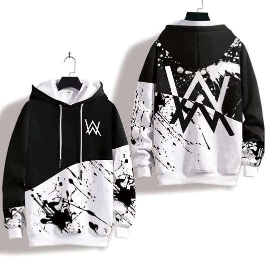 2024 Autumn 3D Printed Autumn Ins Fashion Brand Alanwalker Hoodie Men'S Hooded plus Size Thin Jacket Trendy Men'S Clothing