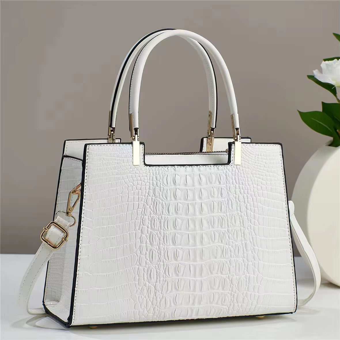 High-Grade Fashion Gradient Crocodile Print Women'S Handbag, Atmospheric Texture All Matching Single Shoulder Crossbody Bag (012)