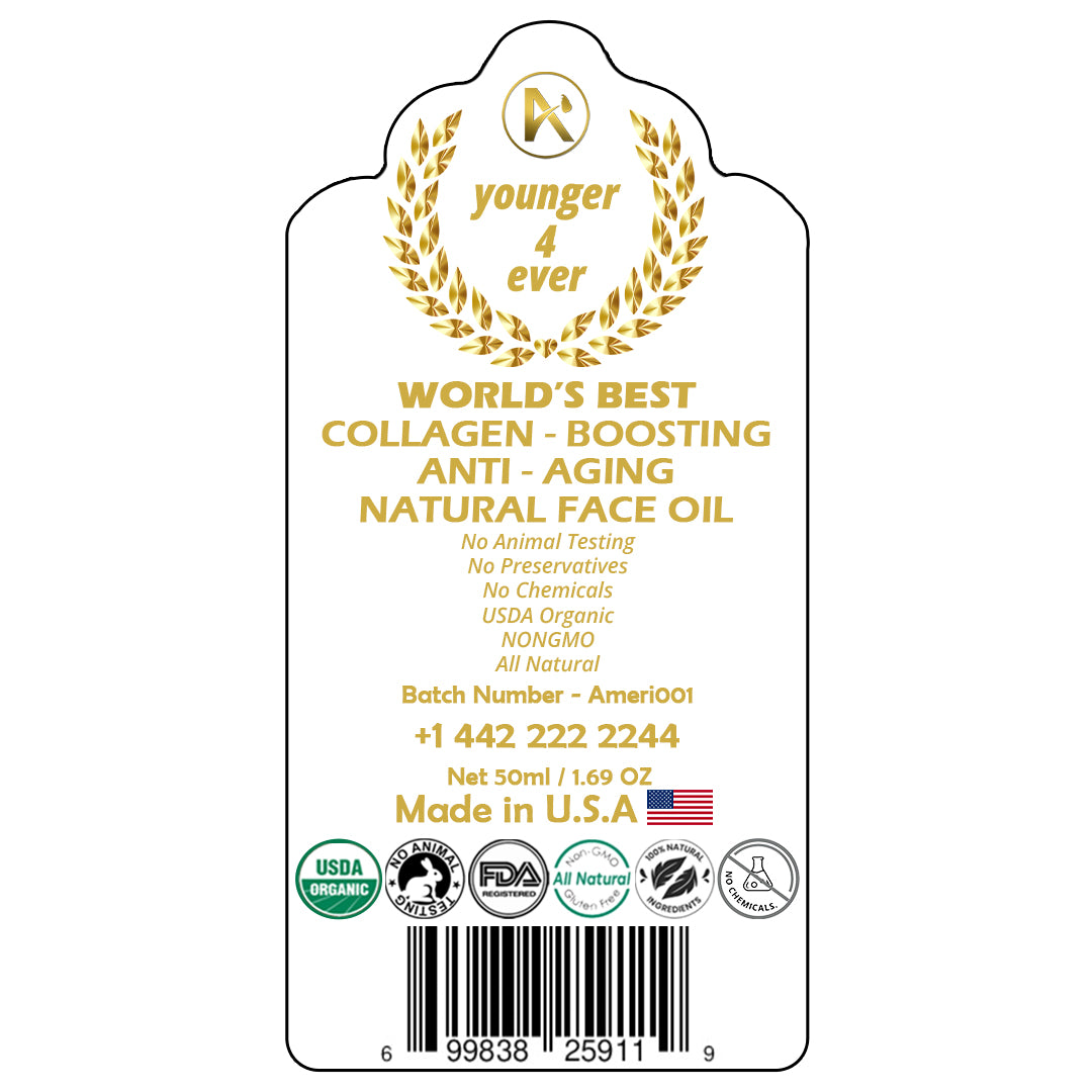 WORLD’S BEST Collagen - Boosting ANTI - AGING NATURAL FACE OIL - 1.69oz | 50ml