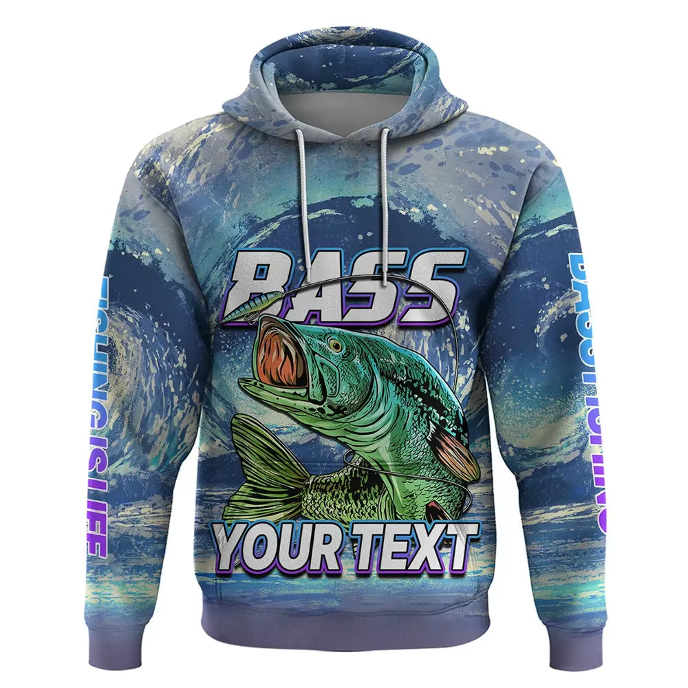 Fashion Men'S Hoodies Fishing Print Outdoors Casual Sweatshirts 2025 New Long Sleeves Hoodies Loose Men'S Clothing Y2K Tops