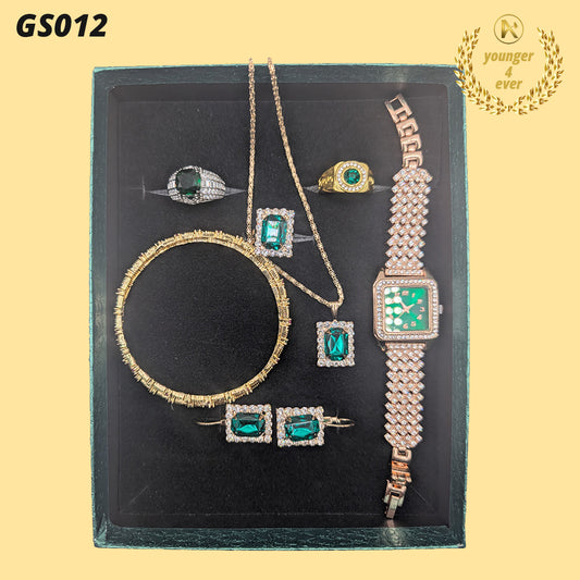 Golden Square Rhinestone Quartz Watch - GS012