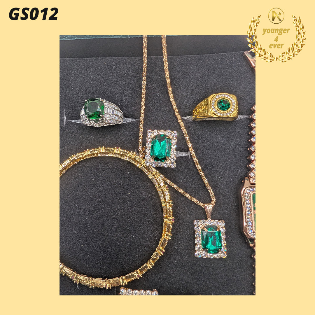 Golden Square Rhinestone Quartz Watch - GS012