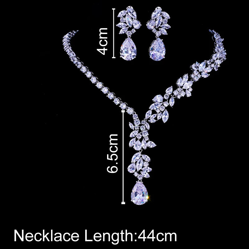 New Unique Design Choker Necklace Stud Earrings Bridal Jewelry Sets Wedding Accessories Dropship (046)