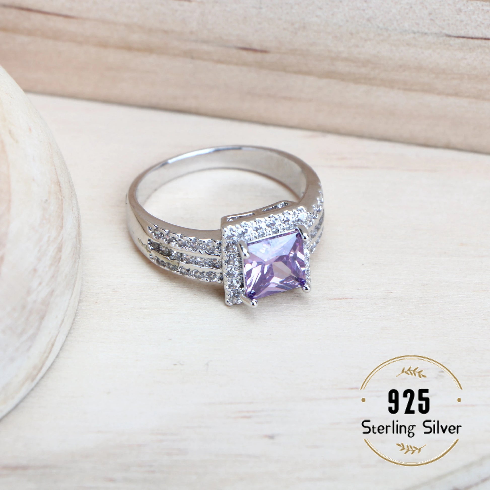 Purple Zirconia Women Bridal Jewelry Sets Silver 925 Fine Costume Jewellery Wedding Earrings Rings Bracelets Pendant Necklace (153)