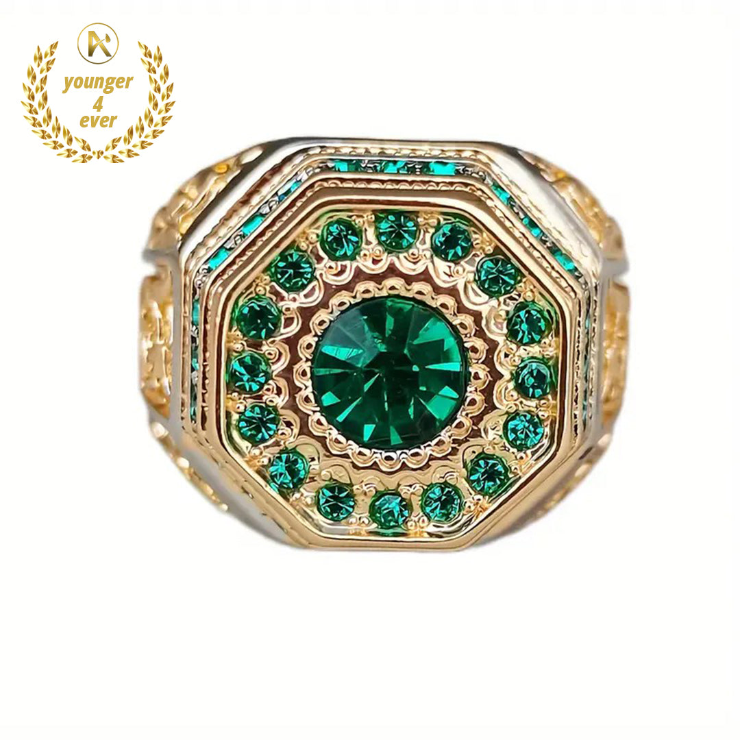 Trendy Two-Tone Totem Ring