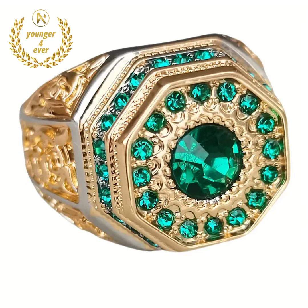 Trendy Two-Tone Totem Ring