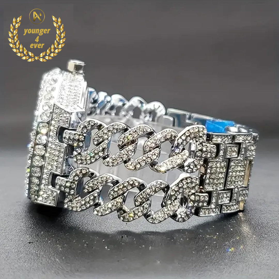 Stylish Rhinestone Quartz Watch for Men