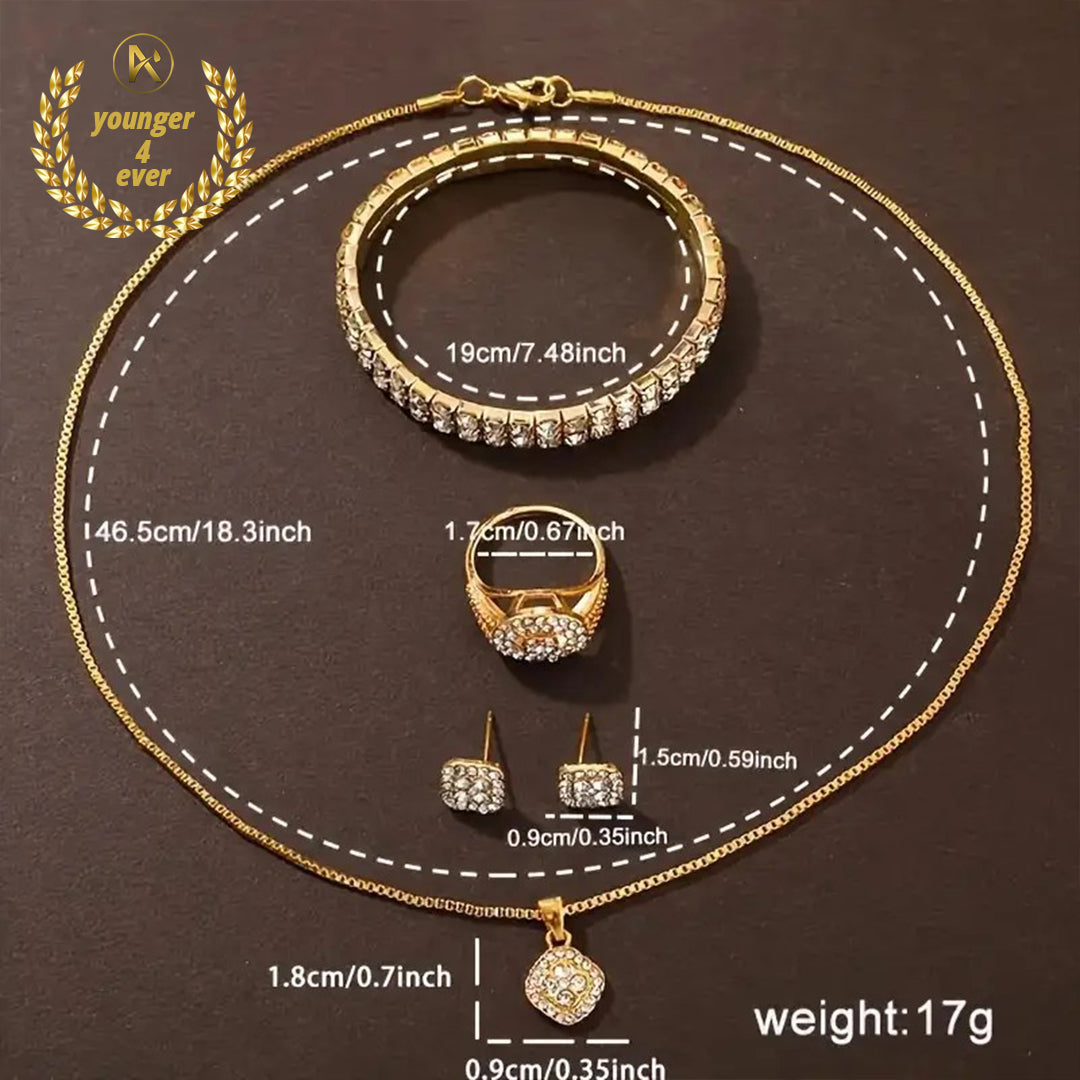 Luxury Rhinestone Quartz Watches Set