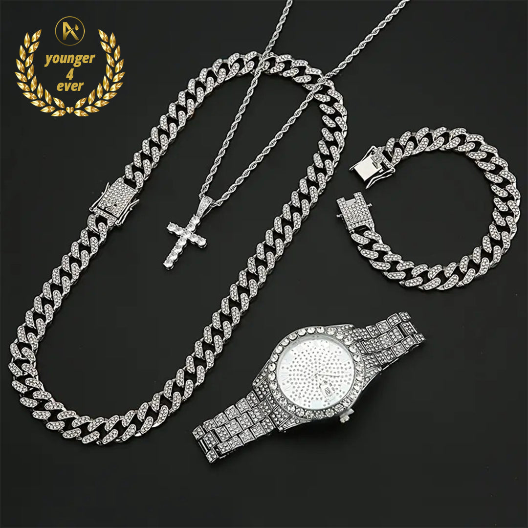 Hip-Hop Watch Set for Men