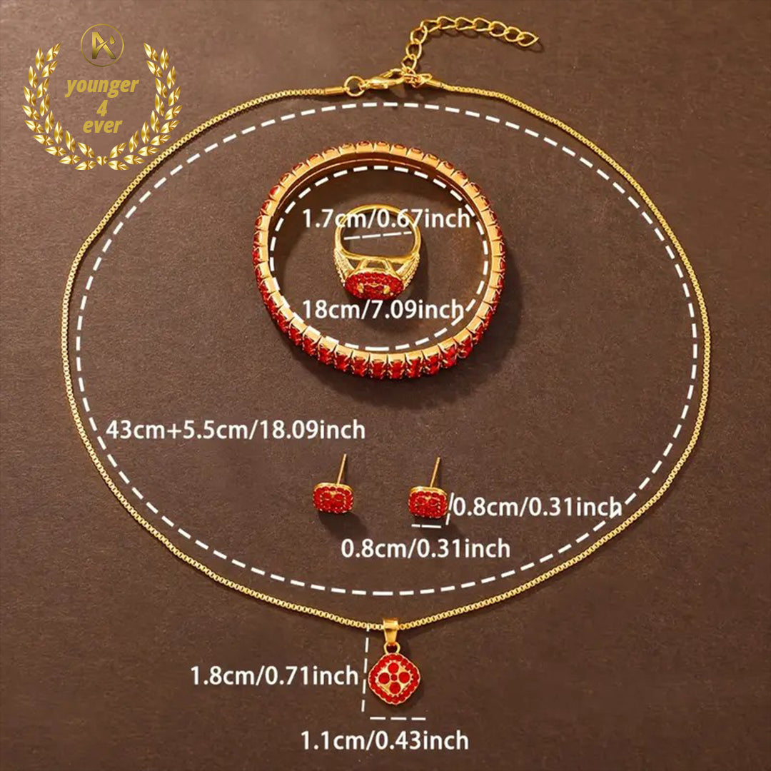 Fashion Elegant Women's Quartz Watch Set