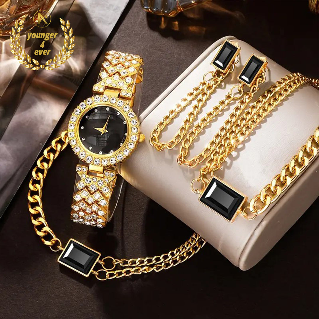 Exquisite Square-Shaped Women's Quartz Set - GS003