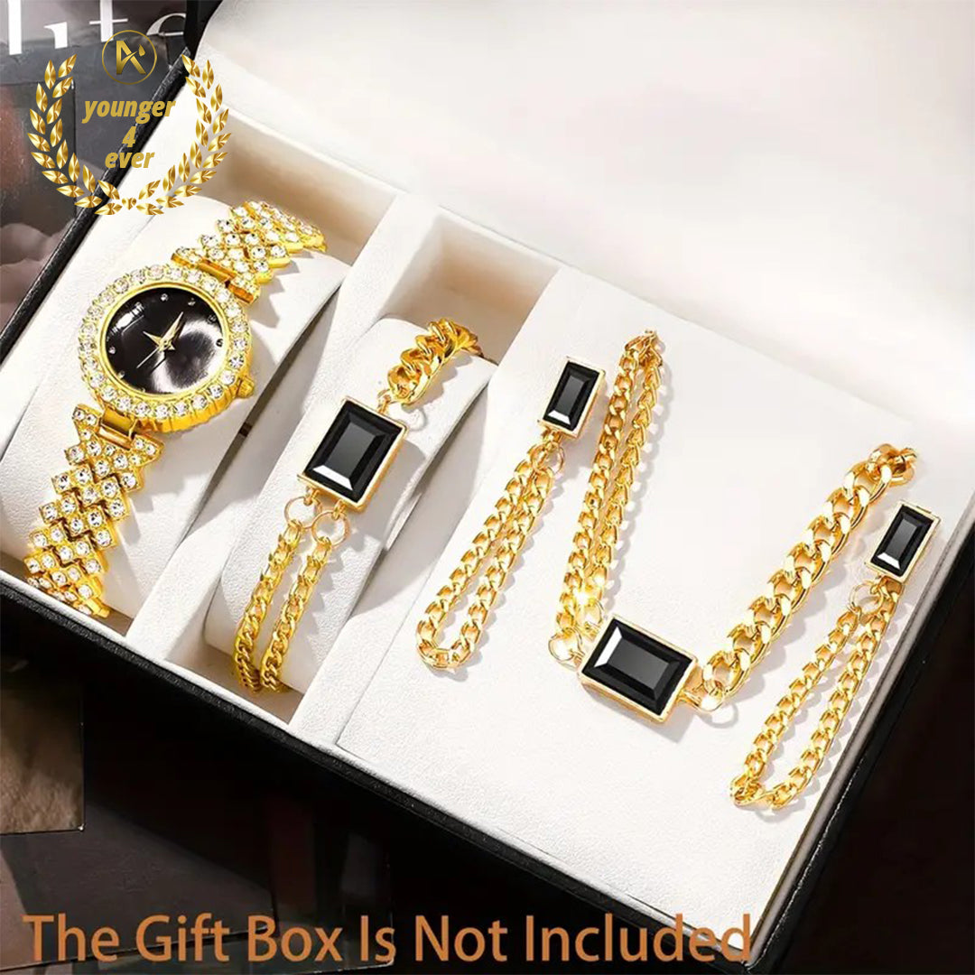 Exquisite Square-Shaped Women's Quartz Set - GS003