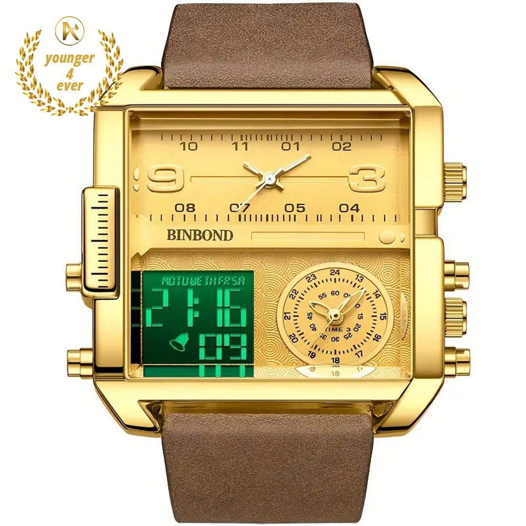 Men's Oversized Dial Multifunctional Sports Quartz Watch