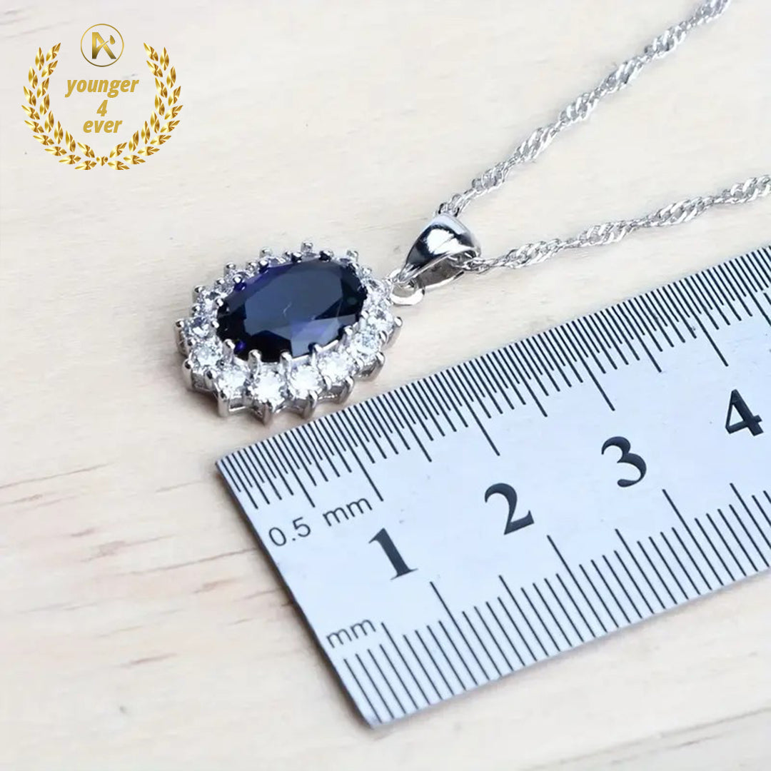 Elegant Blue Zirconia Jewelry Set for Women