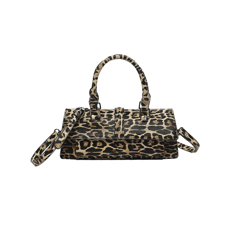 Leopard Print Shoulder Bag Crossbody Purse Fashion Handbag Women'S Bag (046)