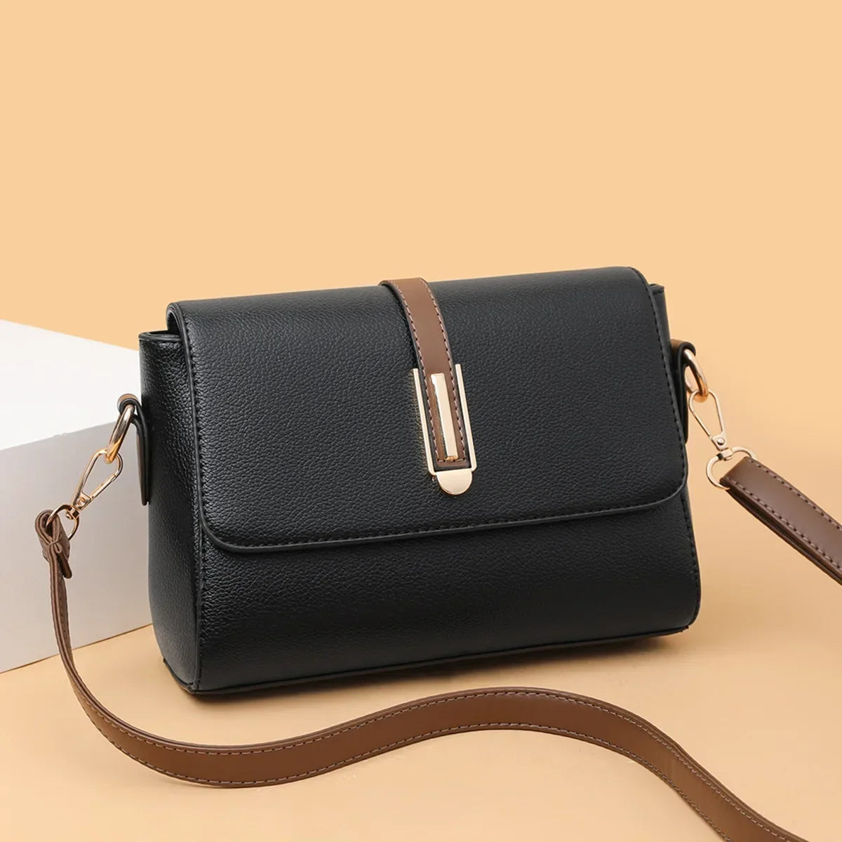 Fashion Crossbody Bag PU Leather Messenger Bag Versatile Sling Shoulder Women'S Bag Small Handbags Sac a Main Femme Bolsas (075)
