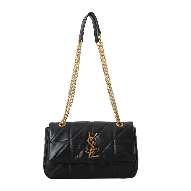 New Xiaoxiangfeng Diamond Grid Chain Bag, Stylish and Versatile, Large Capacity Diagonal Span Small Square Bag