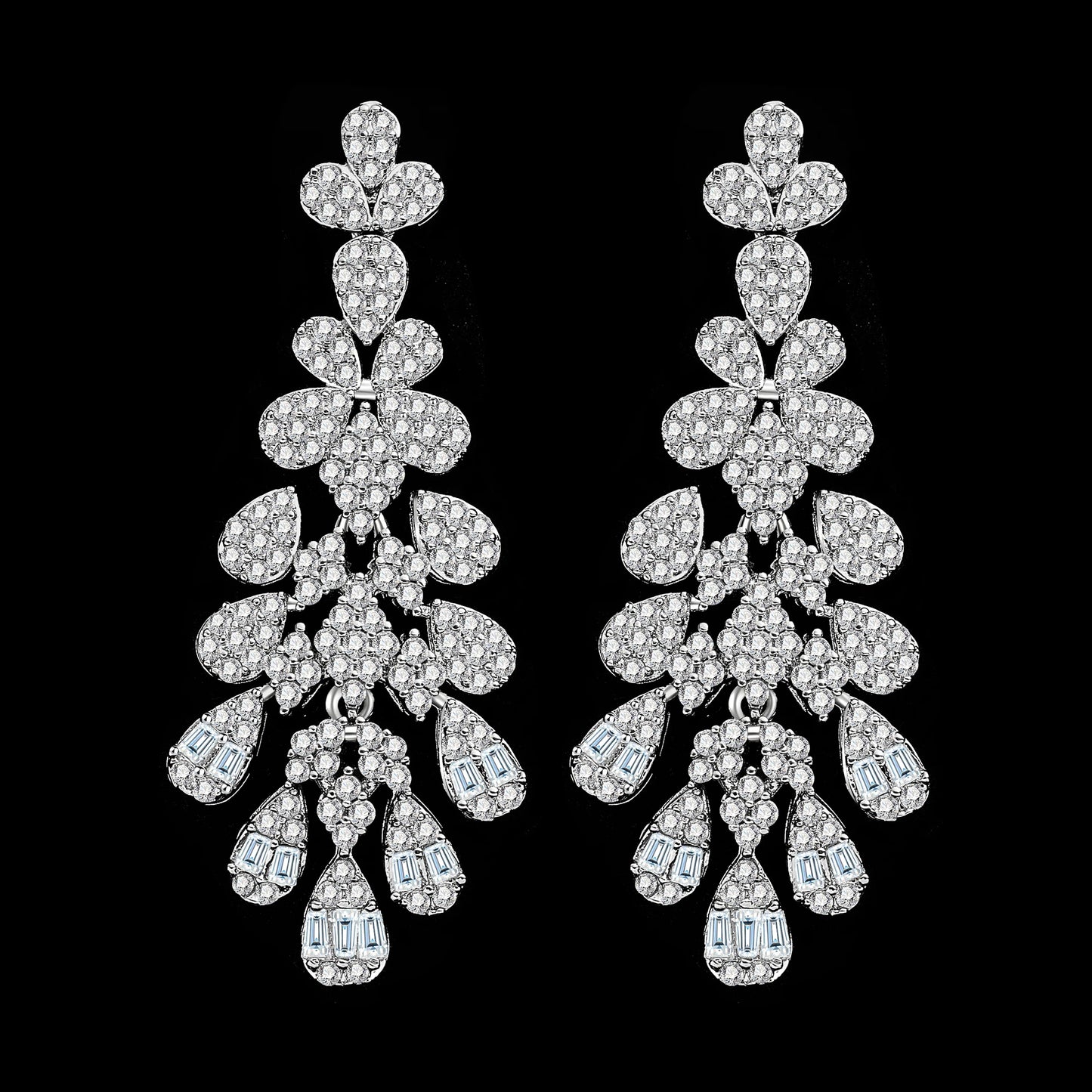 2024 New 4-Piece Bride Zirconia Full Set Women'S Party Jewelry Set Luxury Dubai Nigeria CZ Crystal Wedding Jewelry Set (049)
