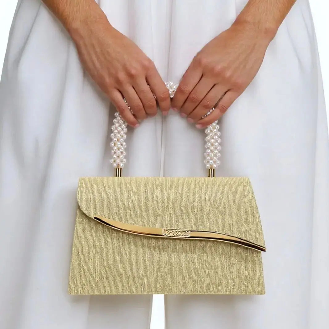 Bucket Design New Arrival Metal Pearl Glitter Women Evening Bags Sequins Lady Party Handbags Handle Mixed Color Wedding Banquet (047)