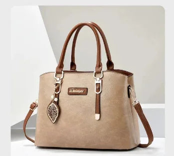 Pu Leather Casual Women'S Bags New Large Capacity Middle-Aged Mom Crossbody Bags Luxury Handbags Designer Ladies Shoulder Bags (011)