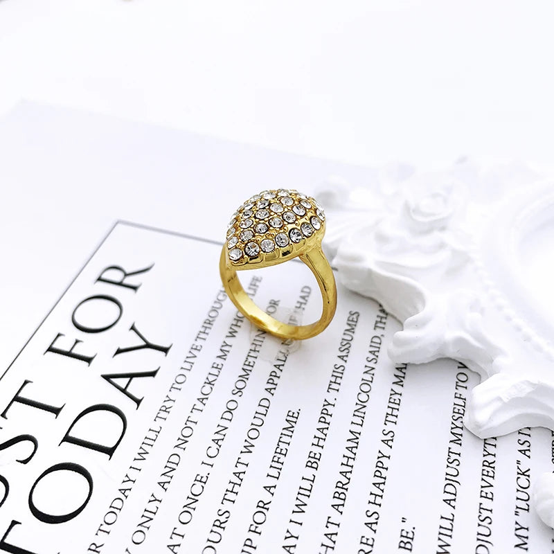 Dubai Gold Color Women Jewelry Sets Classic Design Necklace Earrings Charm Bracelet Ring Banquet Party Jewelry 18K Gold Plated (041)