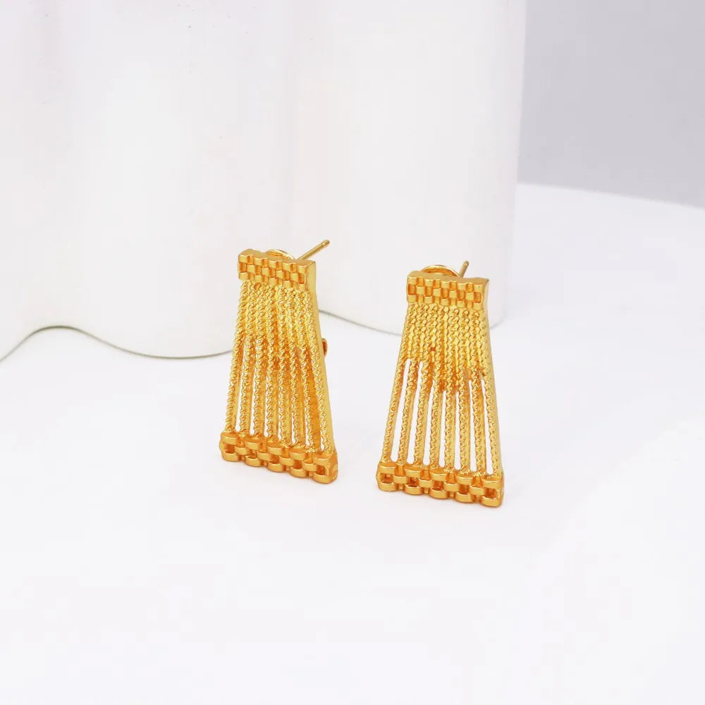 Gold Plated Jewelry Set for Women Dubai African Itatian Necklace Bracelet Earring Ring 2025 New Bueqant Jewelry Gifts (040)