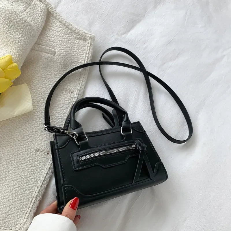 Crossbody Bag for Women New Fashion Casual Western Style Shoulder Handbag Simple Texture Messenger Small Square Bag (065)