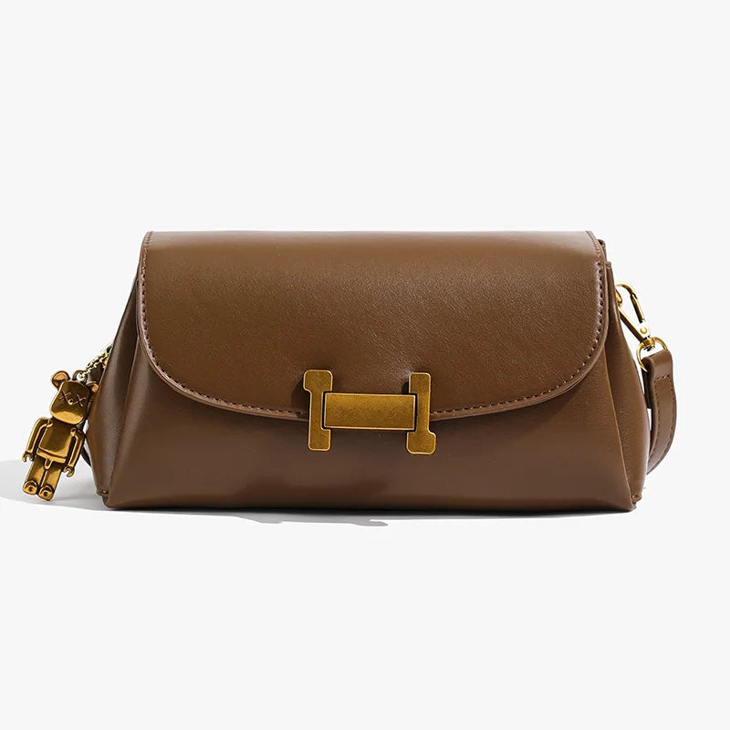 Small Handbag for Women in Spring 2025, Simple and Versatile Small Square Bag, Retro and Stylish Commuting Crossbody Bag (019)