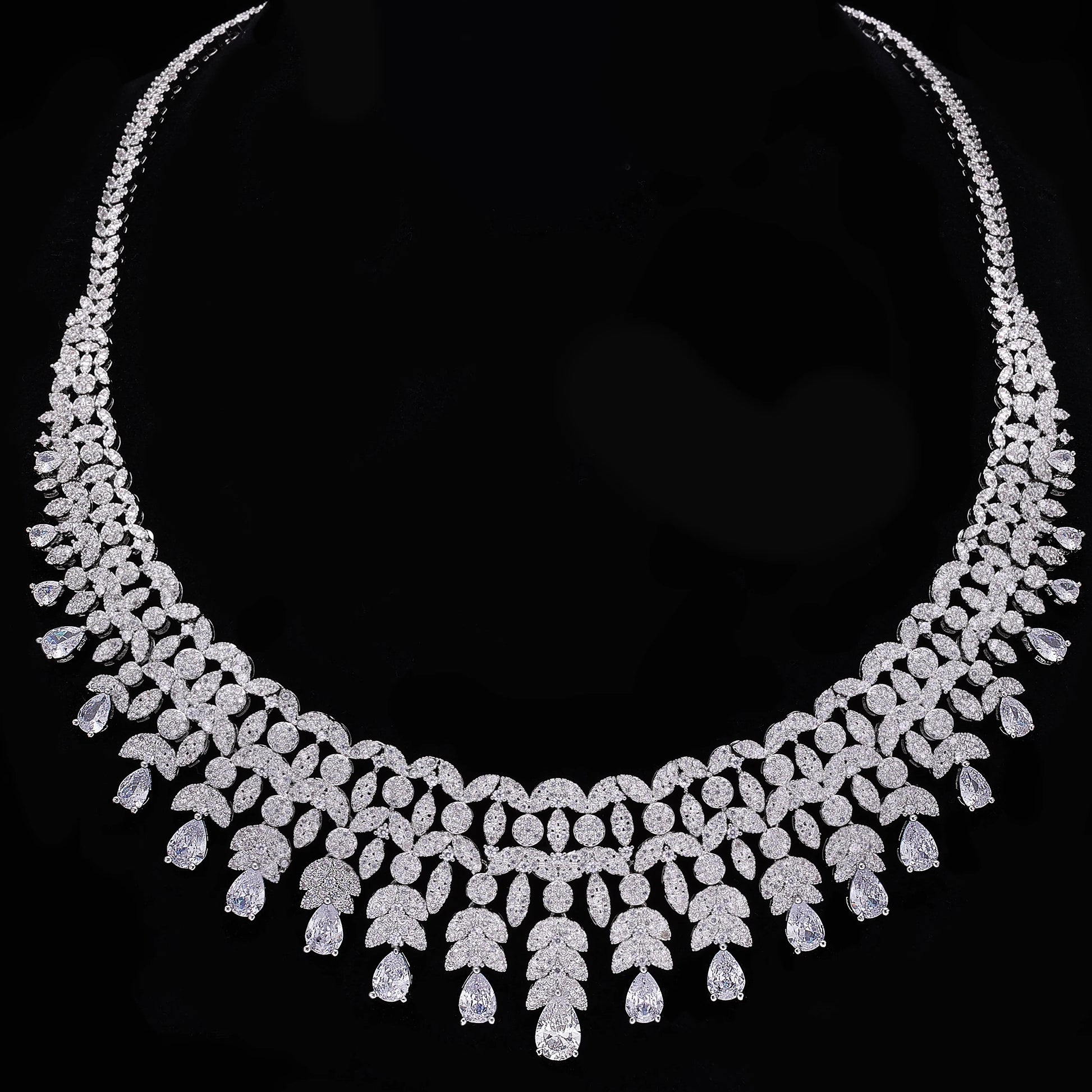 2024 Hot Selling 4-Piece Bride Wedding Jewelry Set with Cubic Zirconia Dubai Luxury Jewelry Set