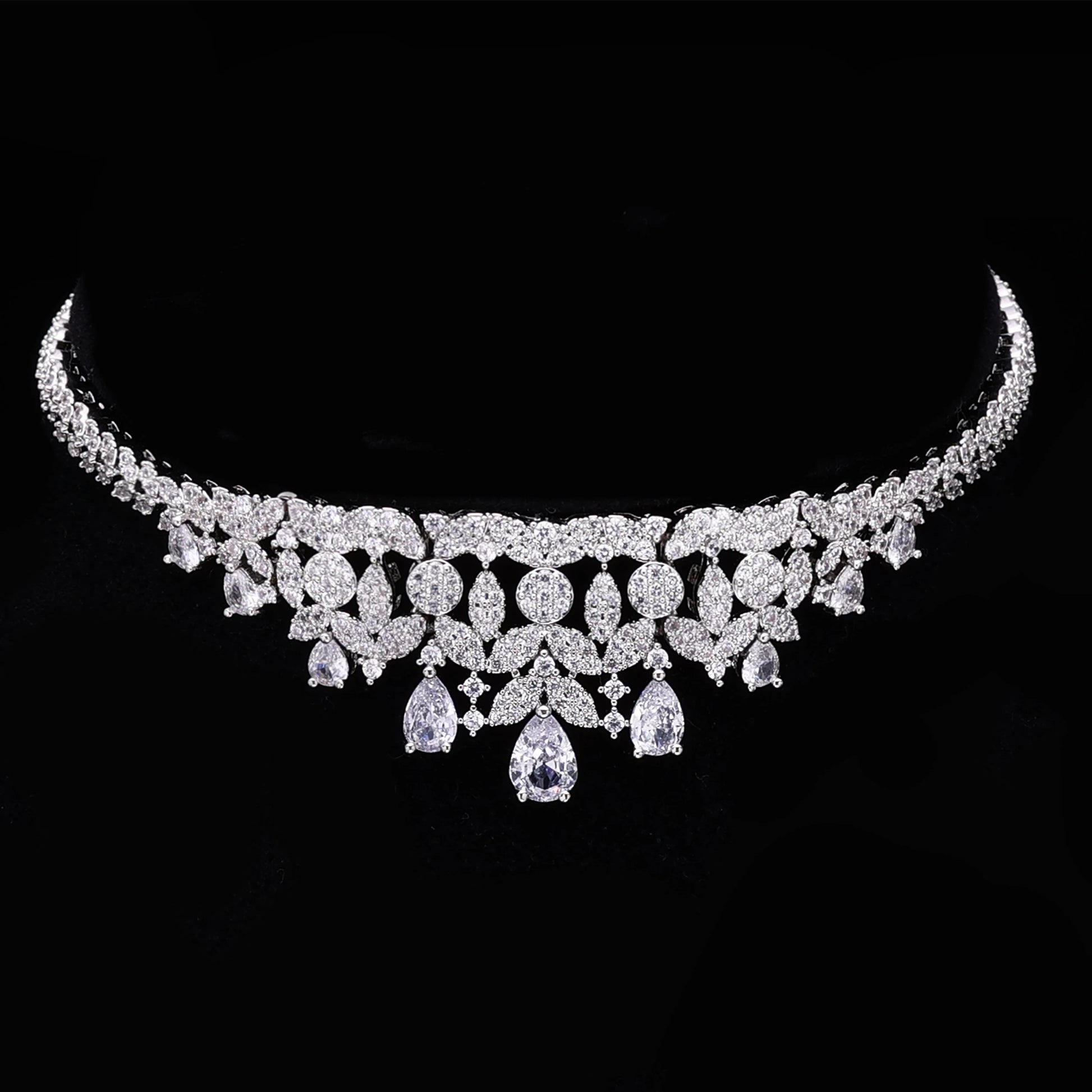 2024 Hot Selling 4-Piece Bride Wedding Jewelry Set with Cubic Zirconia Dubai Luxury Jewelry Set