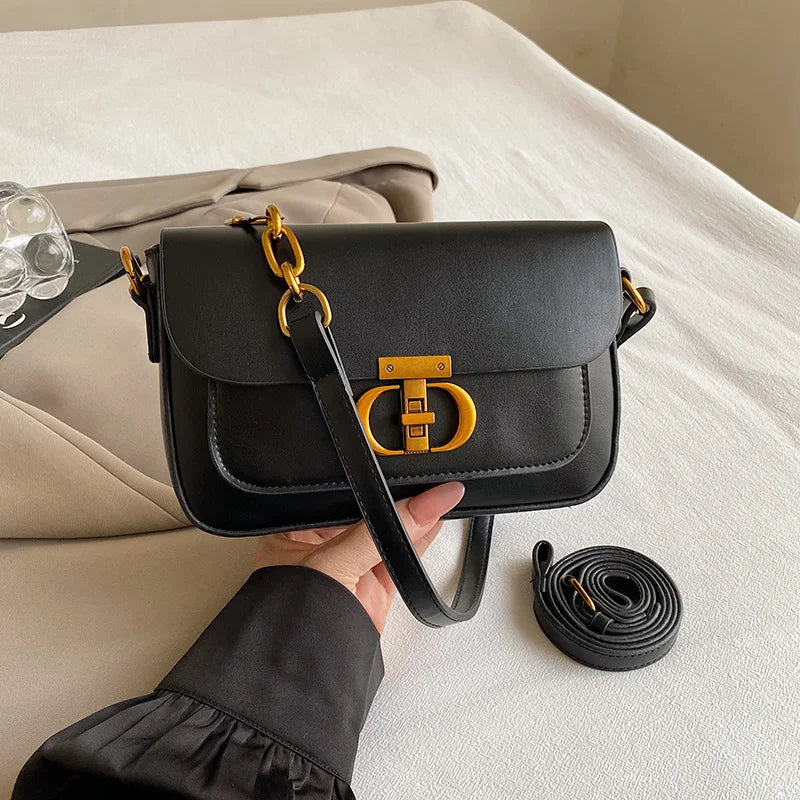 Leather Shoulder Bag Purse for Women - Fashion Crossbody Bags Underarm Bag Small Square Satchel Handbag (024)