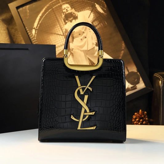 High-Grade Light Luxury Handbag 2024 New Autumn and Winter Fashion Tote Bag Women'S Crocodile Print Single Shoulder Crossbodybag