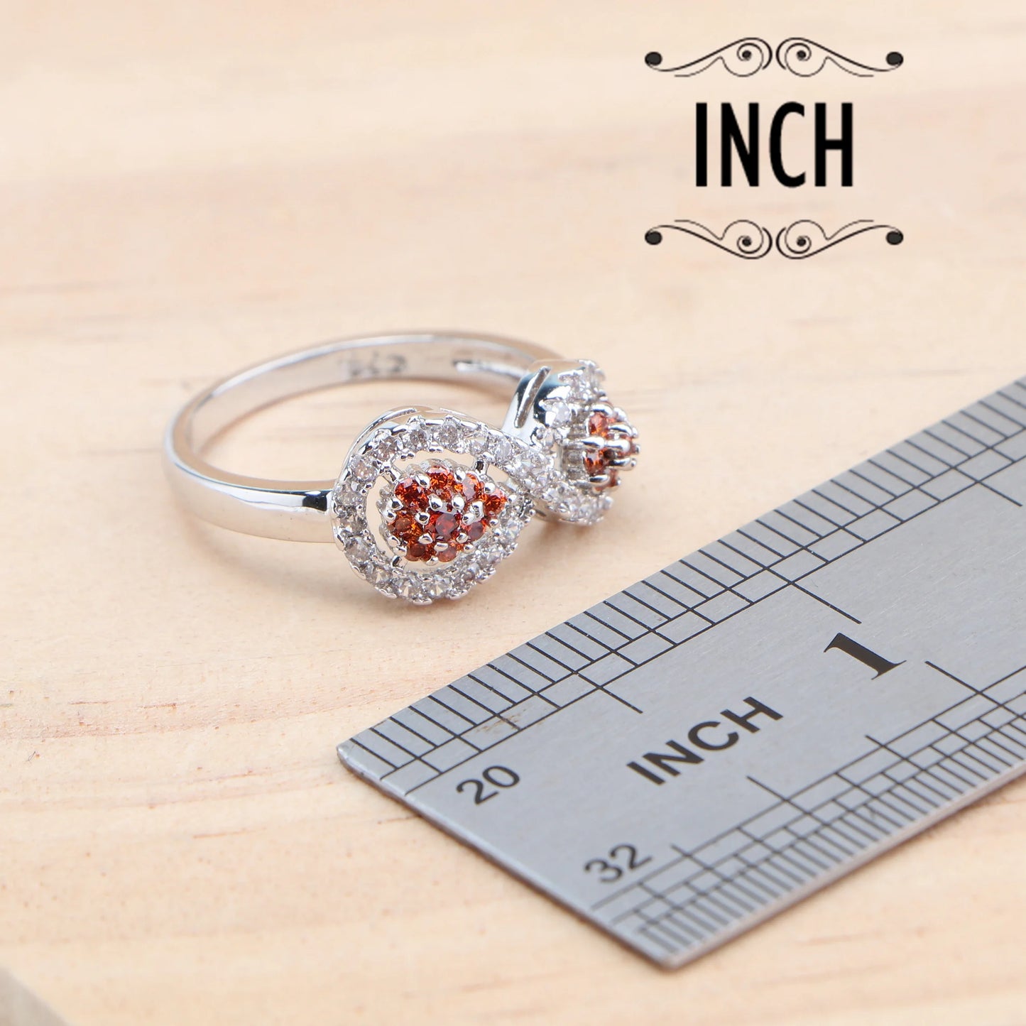 Ladies 925 Silver Jewelry Sets Red Zircon Earrings for Women Rings Wedding Jewelry Pendant Bridal Necklace Stones Bracelets Set (160)