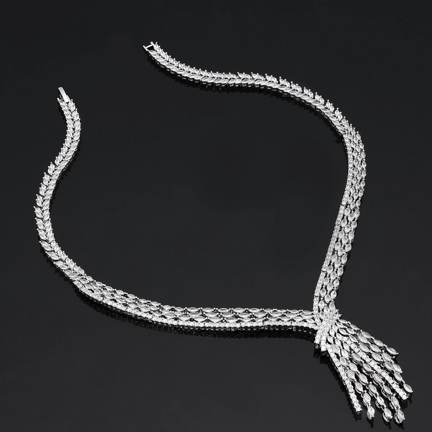 Nigeria Bridal Zirconia for Women Party Luxury Dubai Necklace Bracelet Earringa Rings CZ Crystal Wedding Jewelry Sets (066)