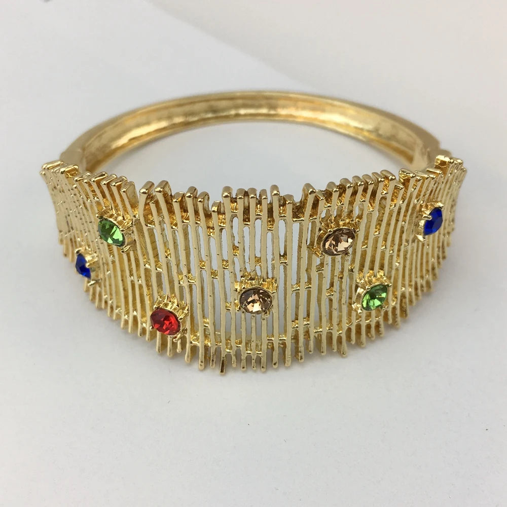 Latest Italian Gold Plated Jewelry Set Woman Large Necklace Dubai Jewelry Wedding Party Jewelry Gift FHK18461