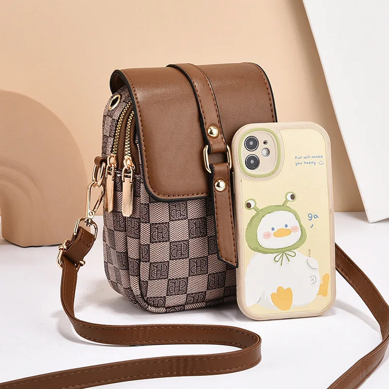 Summer Womens Crossbody Small Square Bag 2025 New Fashion Casual Soft Leather Phone Bag Western Style Shoulder Bag Shopping Bags (027)