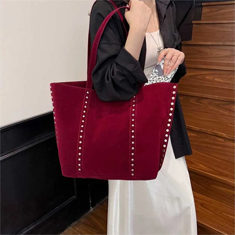 Fashion Microfiber Solid Sewing Shoulder Bags 2025 High Quality Retro Sweet Handbags Brand Sequined Large Capacity Bag for Women (081)