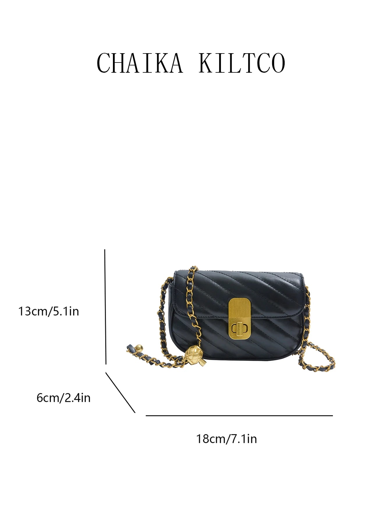 CHAIKA KILTCO Xiaoxiangfeng Diamond Grid Chain Bag 2025 New Single Shoulder Crossbody Bag Fashionable and Versatile Texture Bag (012)