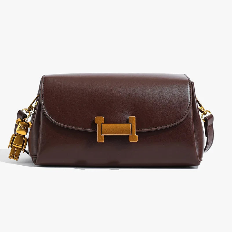 Small Handbag for Women in Spring 2025, Simple and Versatile Small Square Bag, Retro and Stylish Commuting Crossbody Bag (019)