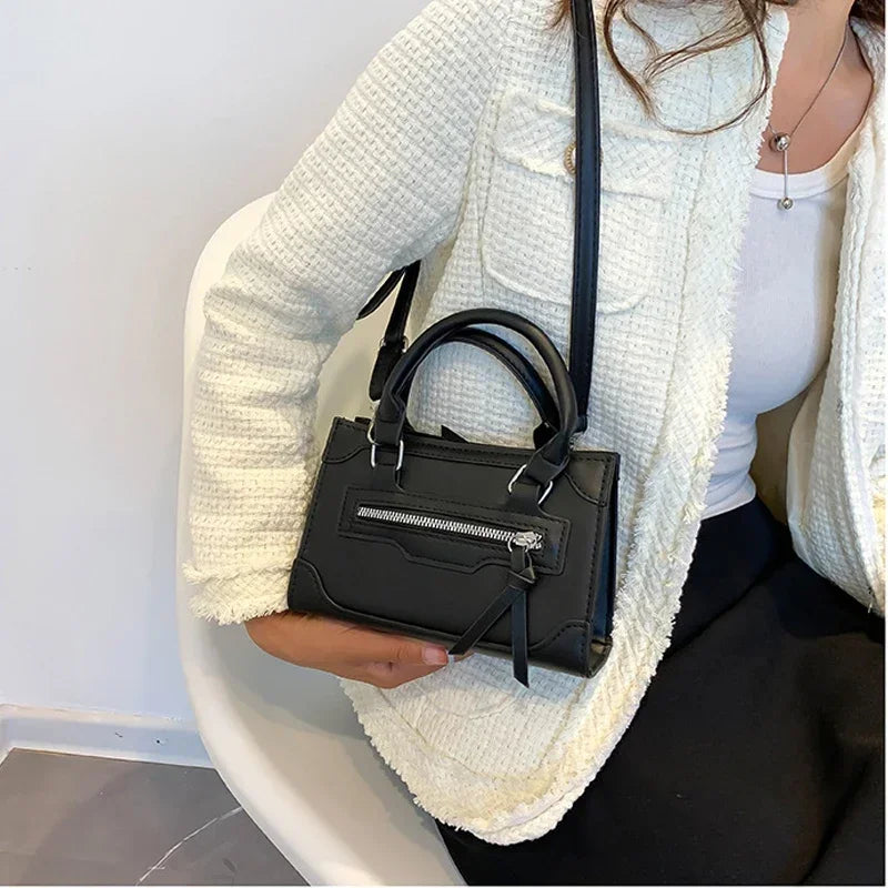 Crossbody Bag for Women New Fashion Casual Western Style Shoulder Handbag Simple Texture Messenger Small Square Bag (065)