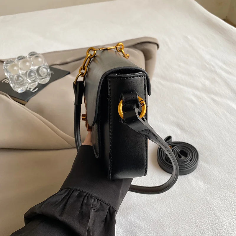 Leather Shoulder Bag Purse for Women - Fashion Crossbody Bags Underarm Bag Small Square Satchel Handbag (024)