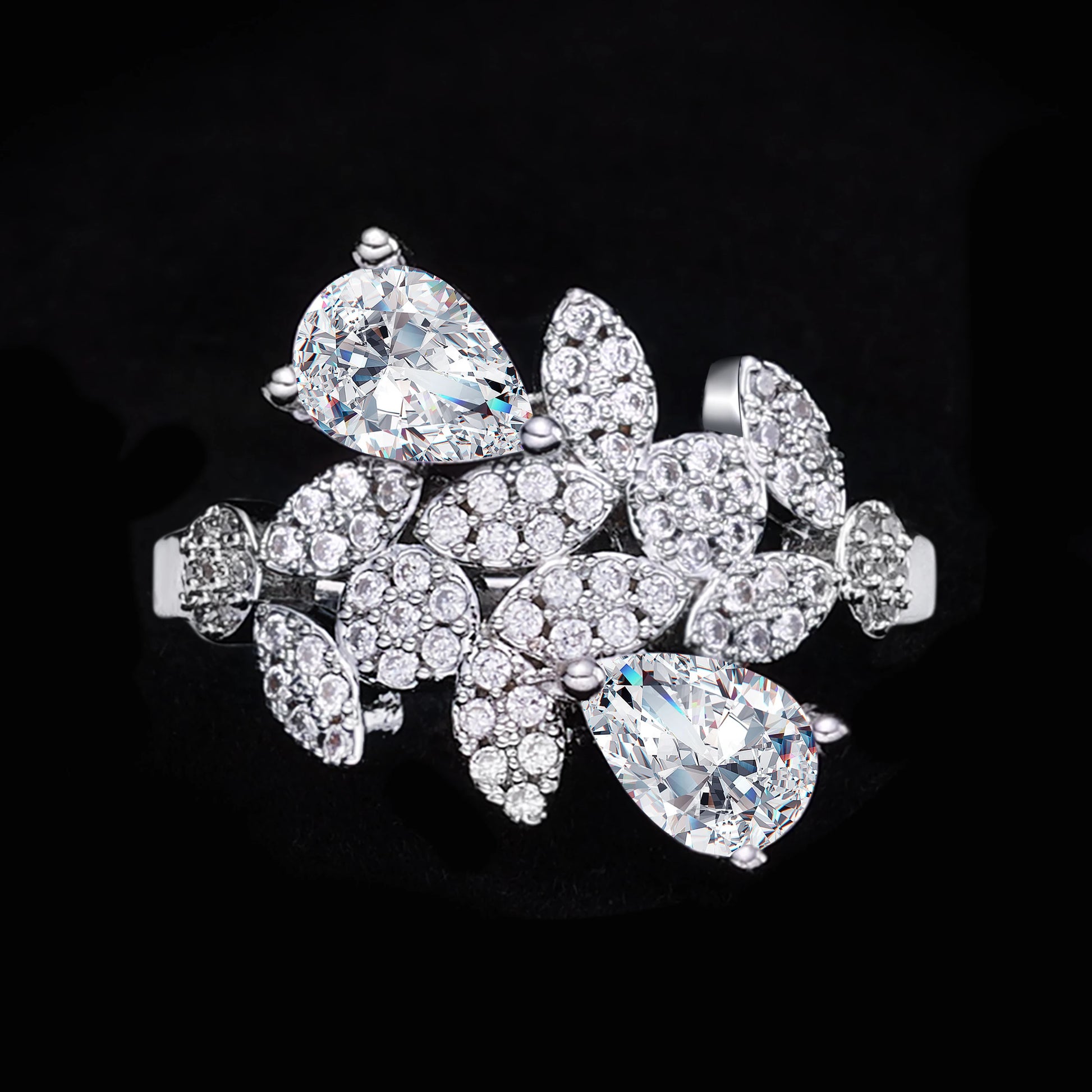 2024 Hot Selling 4-Piece Bride Wedding Jewelry Set with Cubic Zirconia Dubai Luxury Jewelry Set
