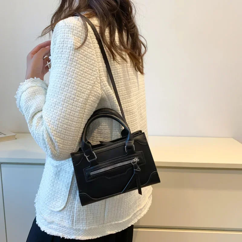 Crossbody Bag for Women New Fashion Casual Western Style Shoulder Handbag Simple Texture Messenger Small Square Bag (065)
