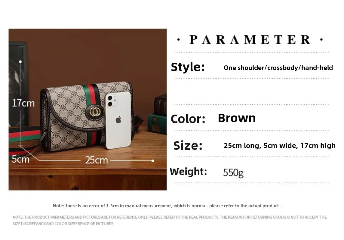 High-End Fashion Women'S Envelope Shoulder Messenger Bag Versatile New Style Handbag for All Seasons (014)