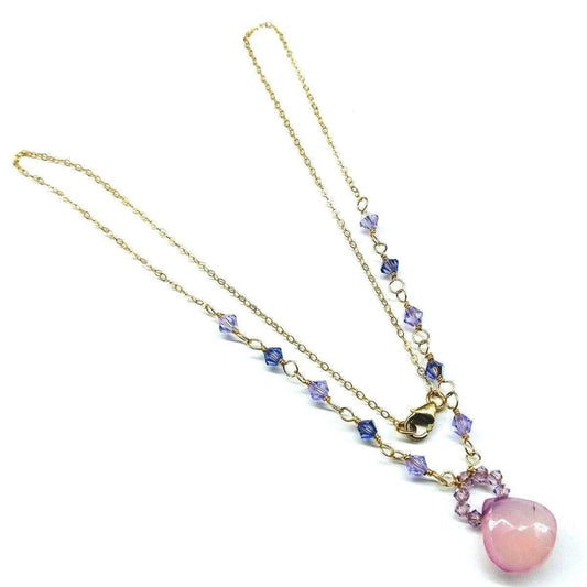 LavenderGleam Chalcedony Necklace