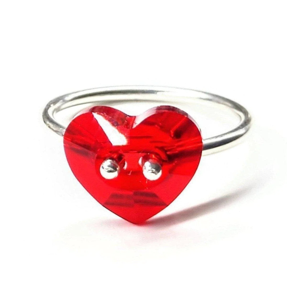 Shimmering Heart Love Statement Ring