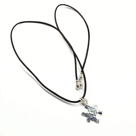  SilverPuzzle Autism Awareness Necklace