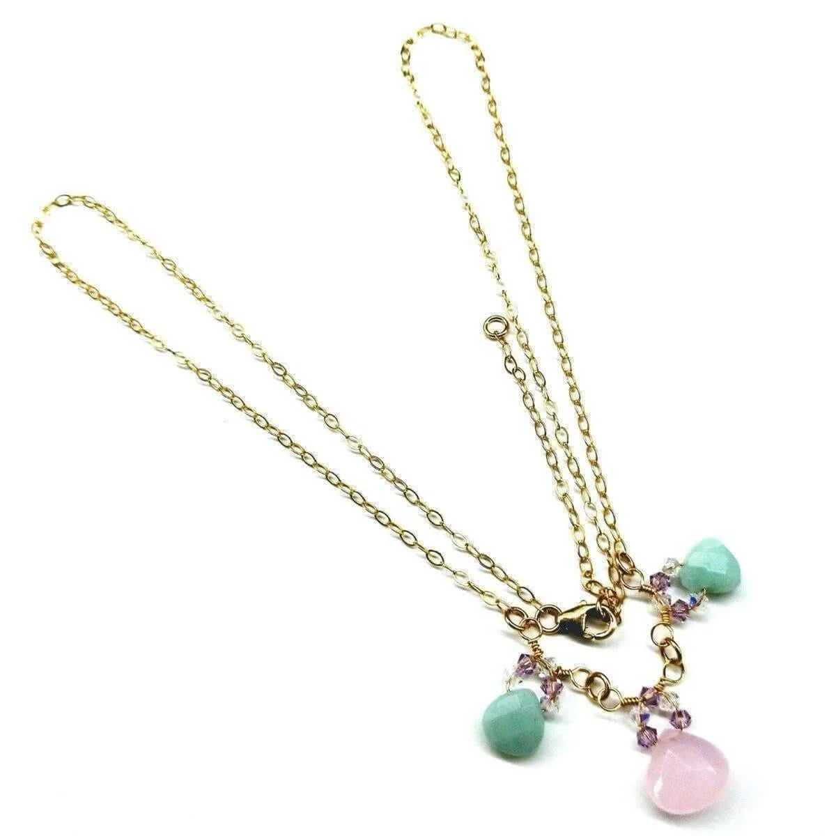 MintRose Chalcedony Gold Necklace