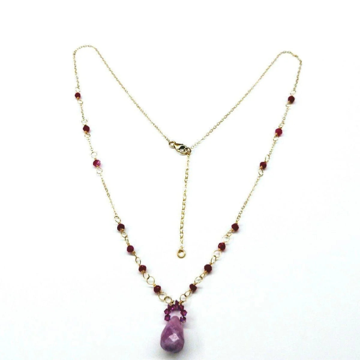 LavenderLuxe Jade Drop Necklace