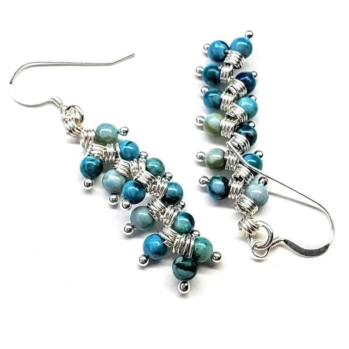 TVFame Turquoise Silver Earrings